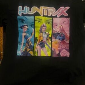 Black Graphic Tee with Colorful Design